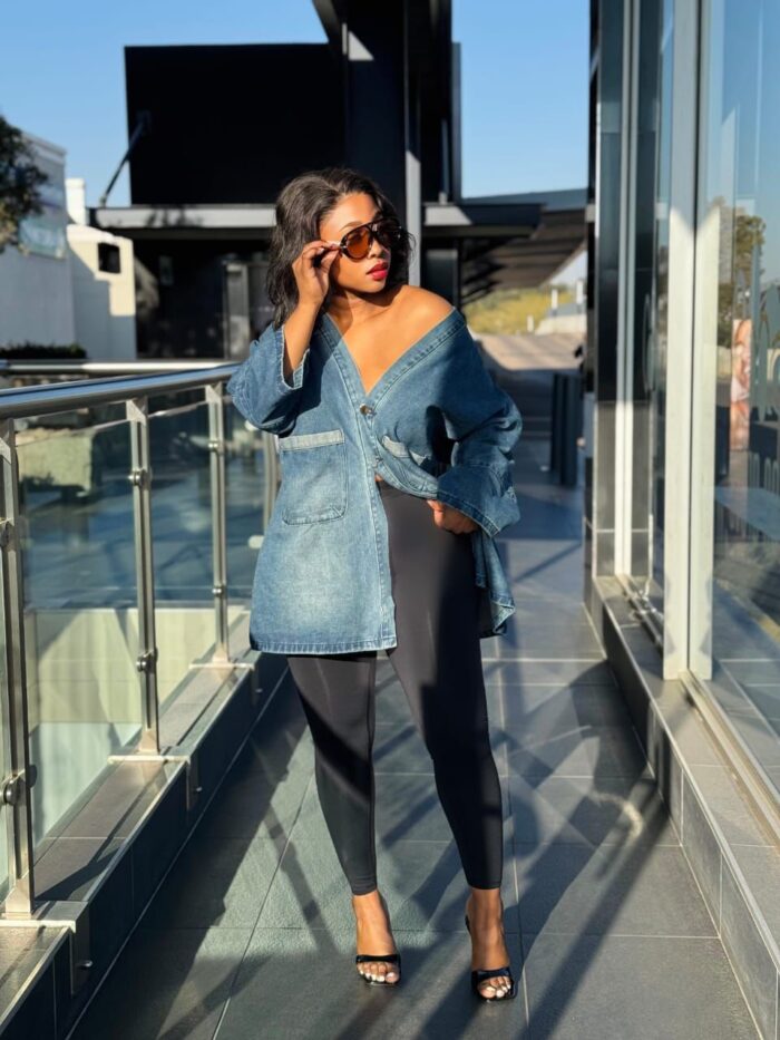 Elegant Denim Midi Dress (NK313) - Image 3