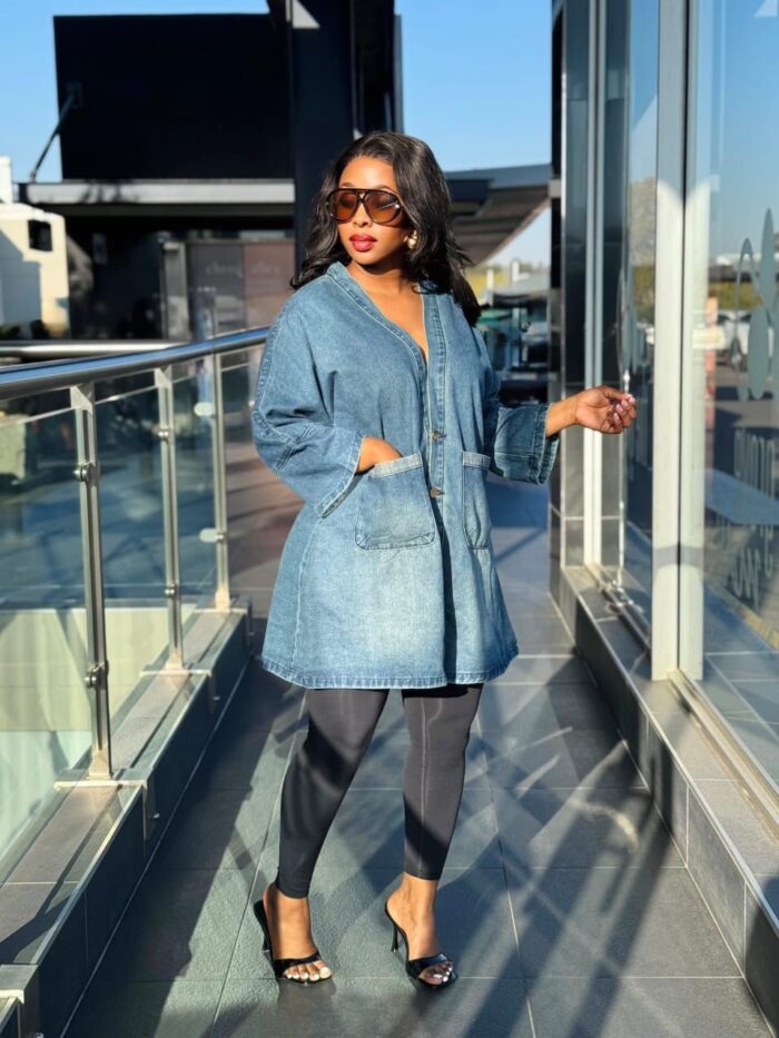 Elegant Denim Midi Dress (NK313)