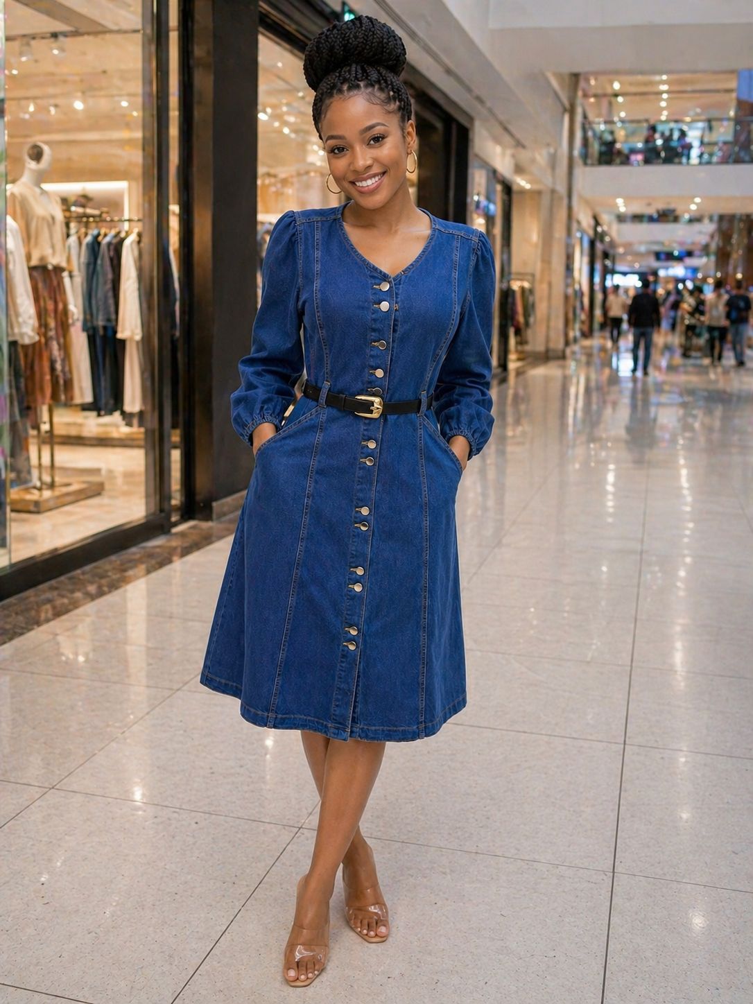denim dress with balloon sleeves Woman's Button Sleeve (NZ82) – Ambassadors Size:1X (14-18) Simple Spinach Salad Dressing 18-03-2026 US DROP Wrap dress Embrace versatility and effortless