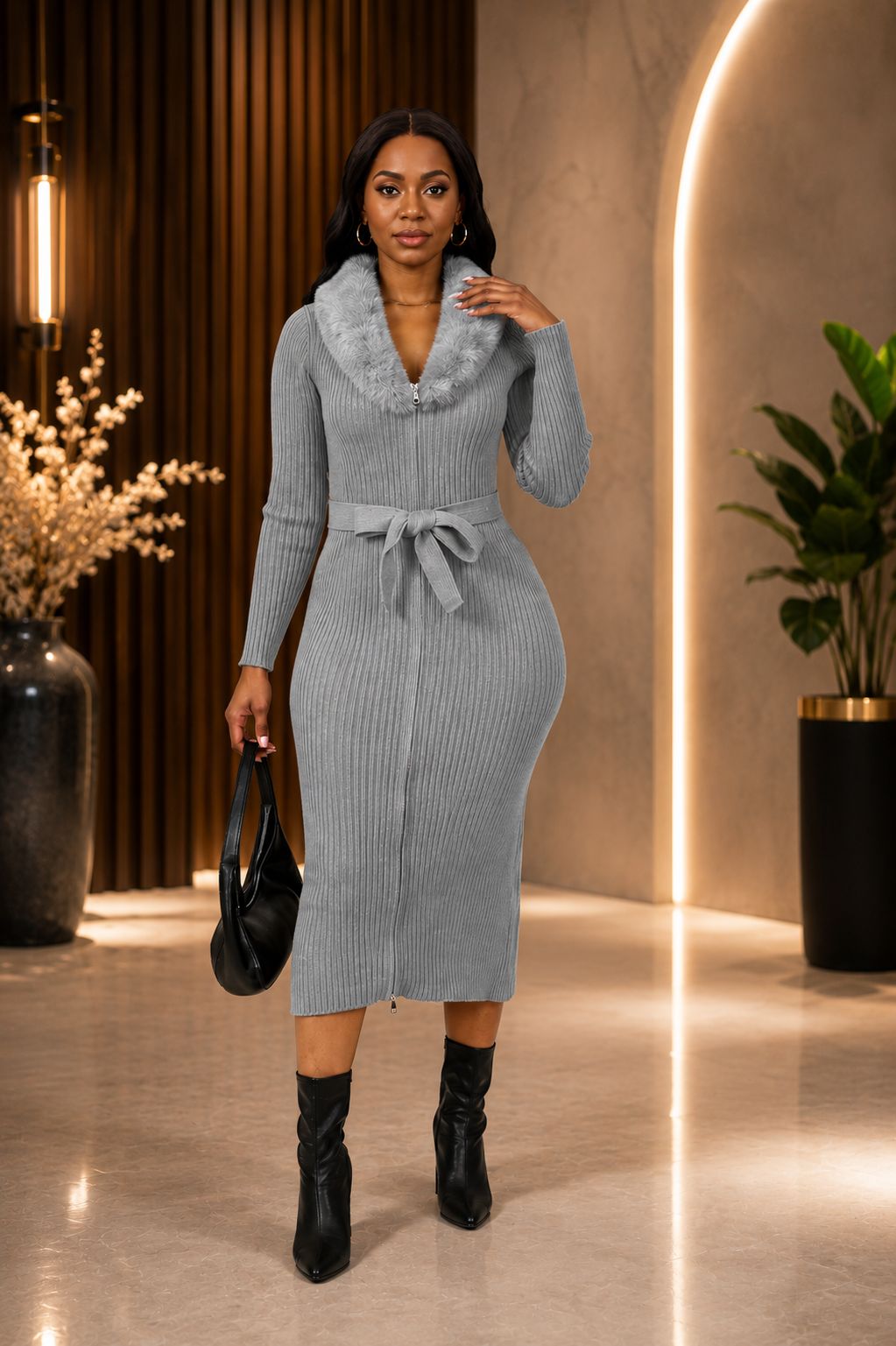 ribbed belted dress Buy Sosandar Red Belted Ribbed Knit Midi Dress from Next USA