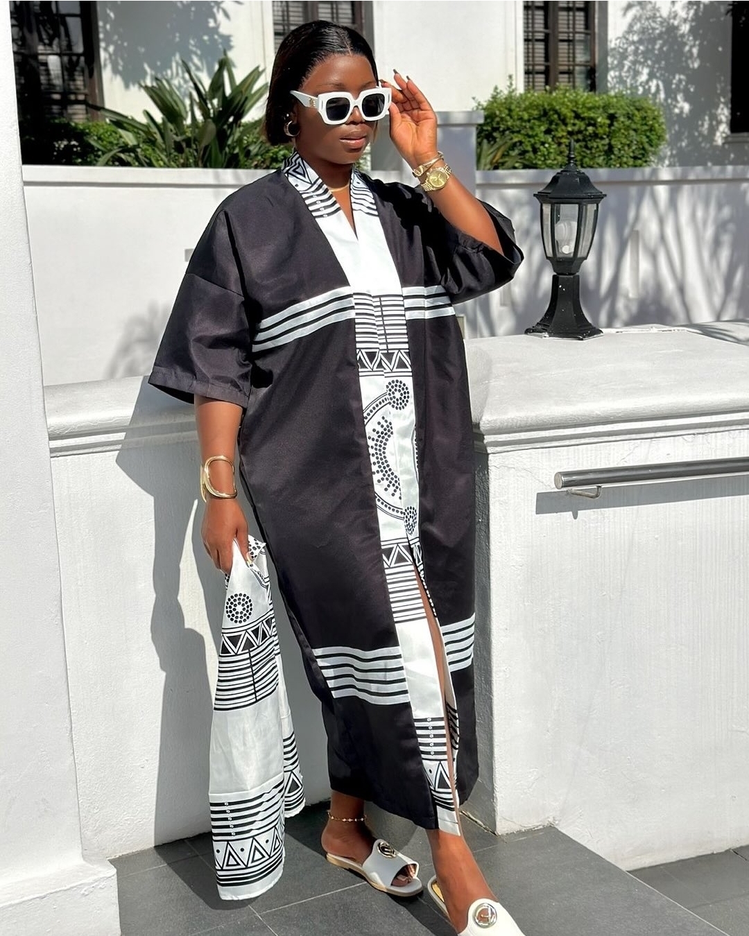 White African Print Dress Black And White Dresses For Sale Trendy African Print Clothing African Print